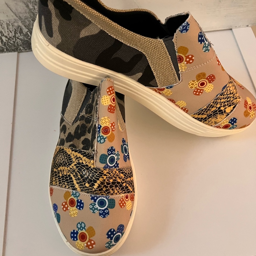 Multicolored Slip Ons
